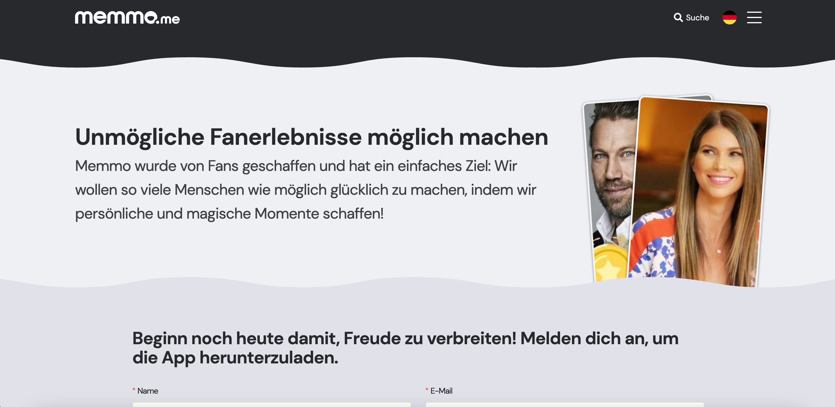 Erreich deine Fans / Registrier dich heute! / memmo